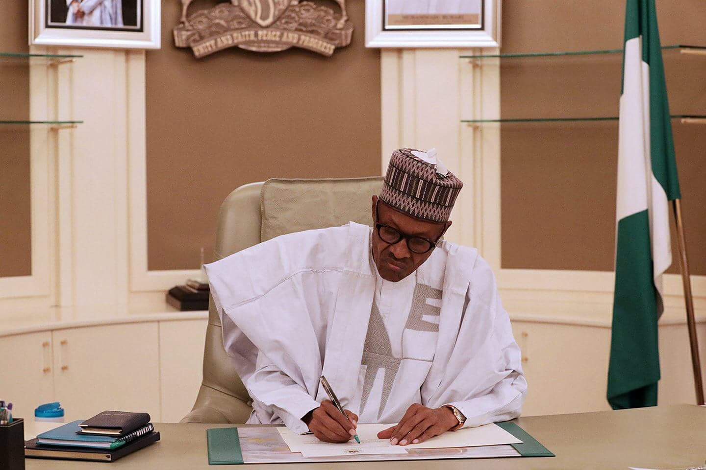 President Muhammadu Buhari Swears in Elder Bitrus Bako Nabasu, Six others as Federal Permanent Secretaries.