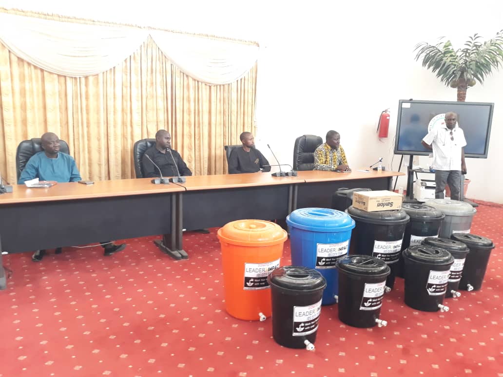 Covid-19: Plateau State Govt Receives Hand-washing Buckets, Liquid Soaps from Leader Impact Group