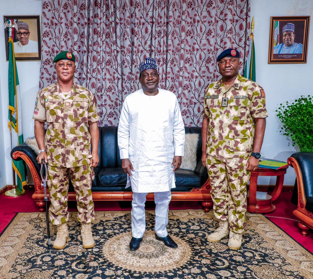 Gov. Lalong Receives New Commander of Operation Safe Haven, Vows to Consolidate Peace on the Plateau