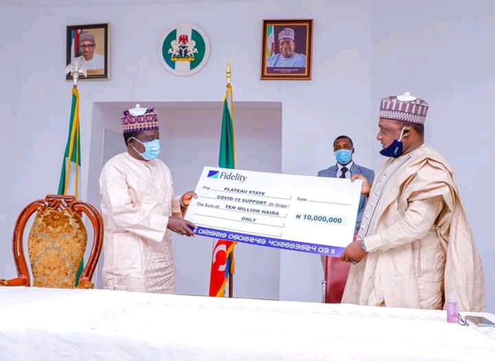 COVID-19: Plateau Govt Receives N10 Million From Fidelity Bank