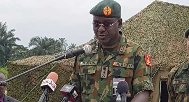 Buratai Tells Troops To Sustain Onslaught Against Boko Haram Terrorists