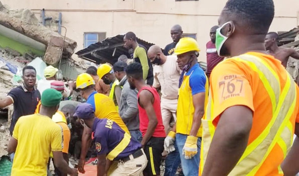 Two Dead, Nine Injured In Lagos Building Collapse