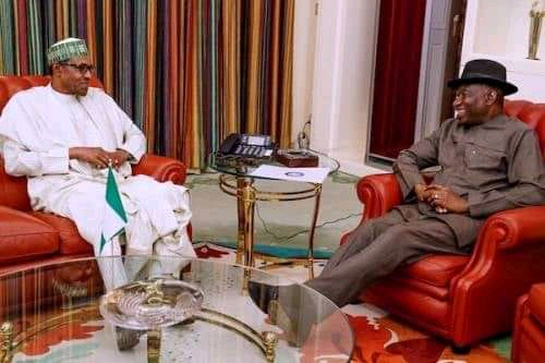 JUST IN: Former president,  Goodluck Jonathan in a closed-door meeting with president Muhamadu Buhari.