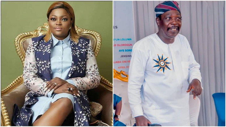 Funke Akindele reportedly gifts apartment to Pa James after flood incident.