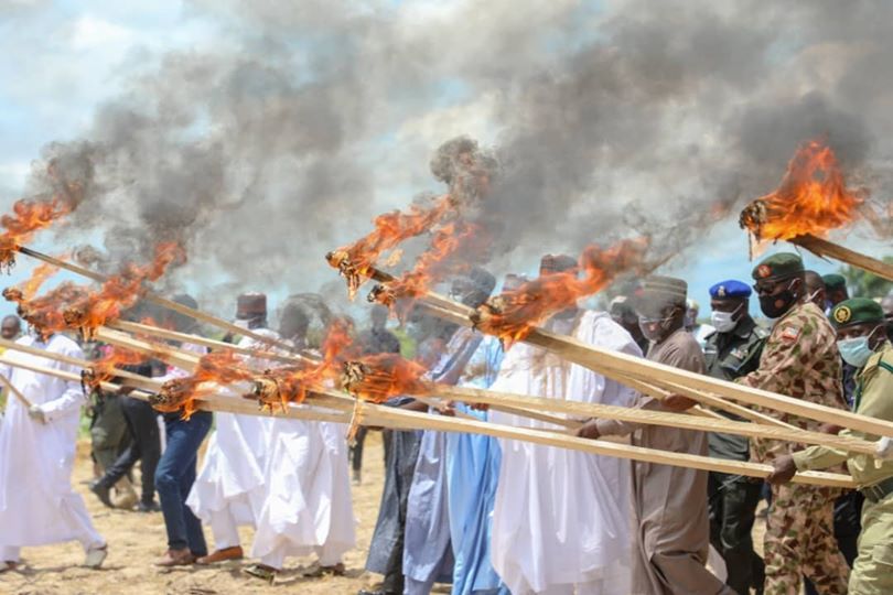 Gov. Zulum, NDLEA’s boss, lead drugs’ destruction in 20 metric tonne, Directs staff quarters’ rehabilitation