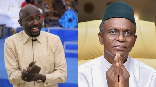 Apostle Suleman Tackles El-Rufai, Tells Him To Shut Up If He Can’t Name Leaders Requesting Brown Envelop