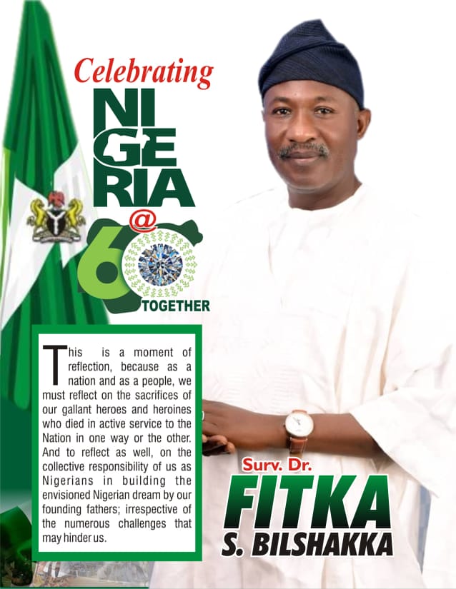 NIGERIA @60. SURV. DR. FITKA S. BILSHAKKA URGE CITIZENS TO KEEP HOPE ALIVE .