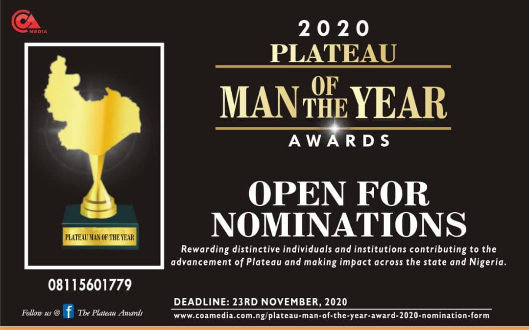 6th Plateau Man of the Year Awards: Organizer, COA Media Releases 2020 Selection Process and Activities Timeline as Nomination Starts