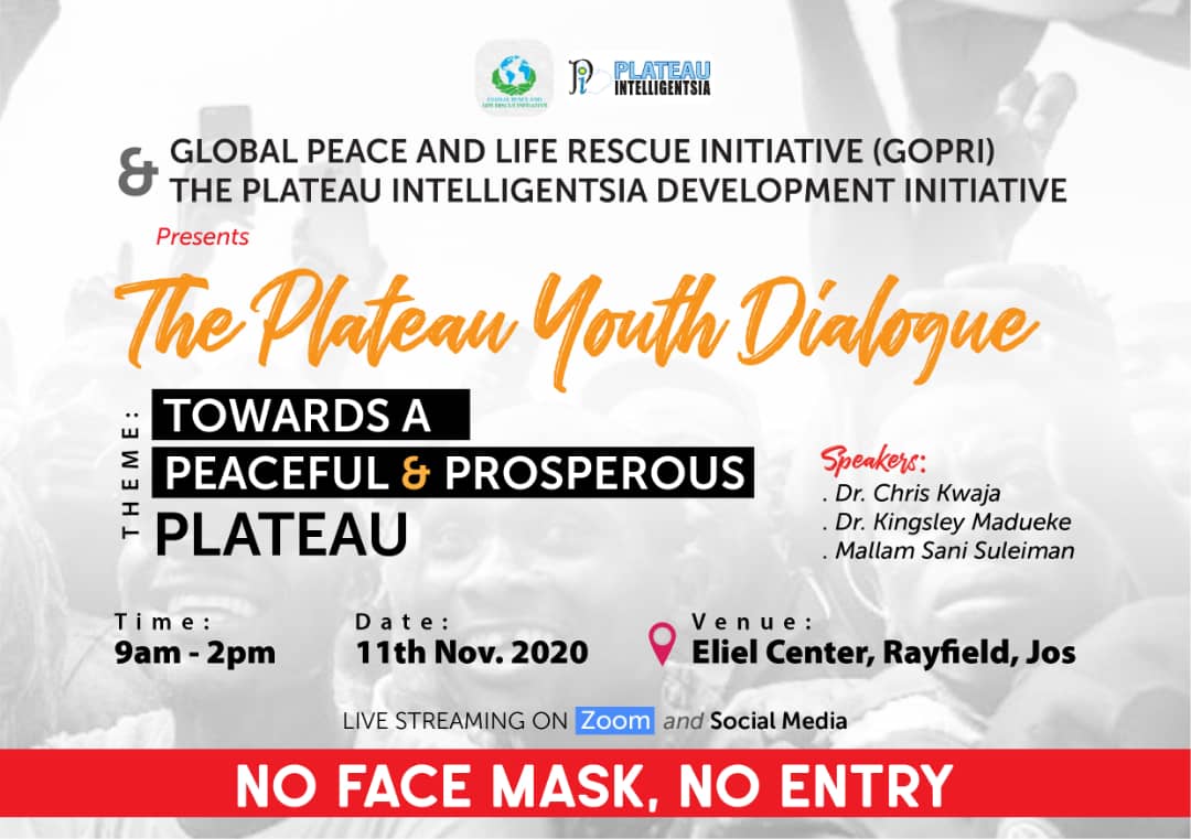 GOPRI/Plateau Intelligentsia to Hold Youth Dialogue in Jos