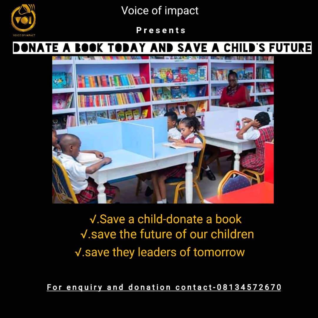 Donate a book today and save a child’s future- an initiative of voice of impact