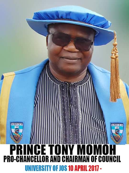UNIVERSITY OF JOS  VICE-CHANCELLOR MOURNS LATE PRO-CHANCELLOR