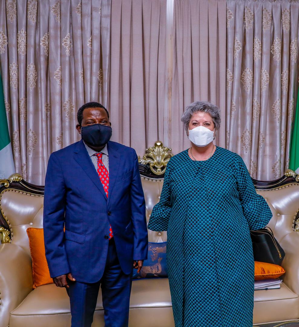 US Ambassador Visits Plateau State Governor, Rt. Hon. Simon Lalong