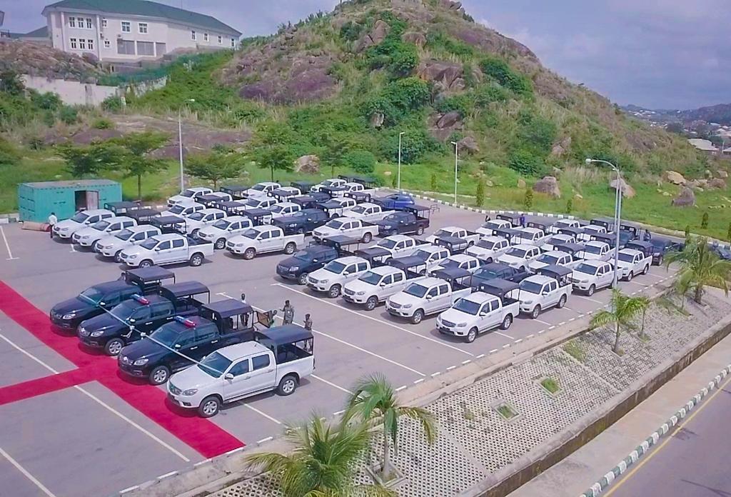Gov. Lalong, Inspector General of Police Alkali Baba Commissions Security Patrol Cars/Motorcycles