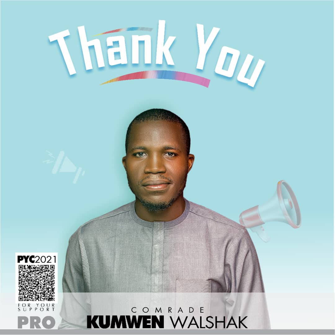 Kumwen Walshak PYC PRO Elect Appreciates Plateau Youths