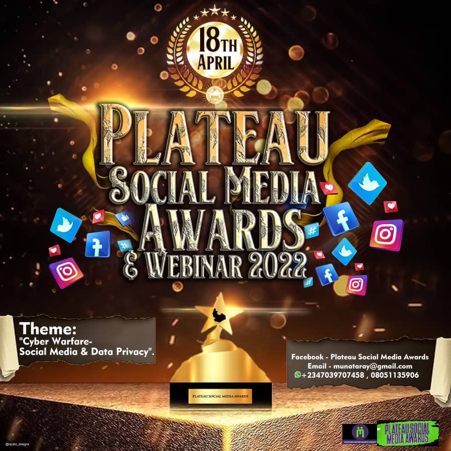 Breaking: Nomination for the 2022 Plateau State Social Media Awards 4.0 Commences
