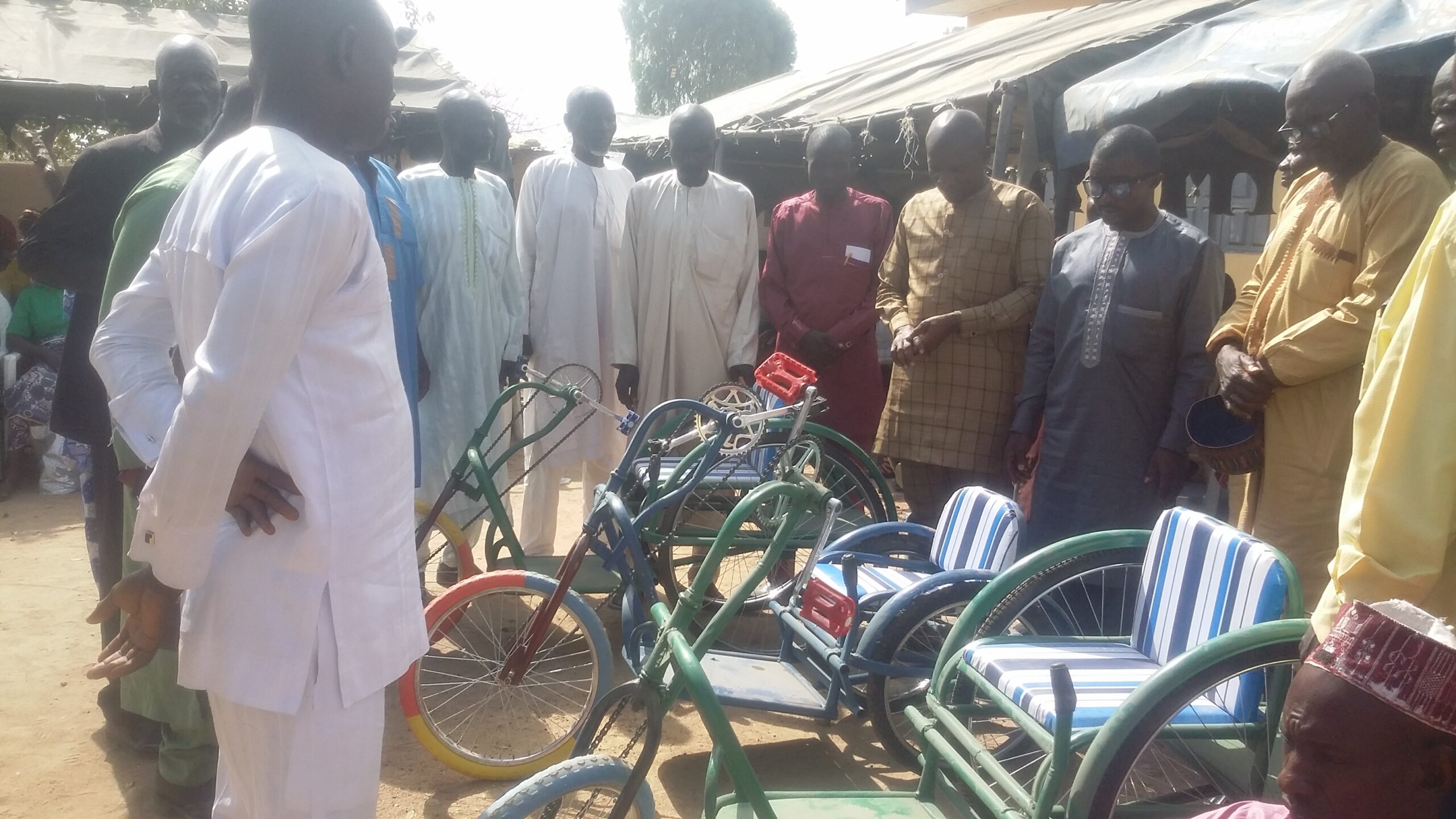 Chief Ayuba Burki Donates 10 White Canes and 20 Wheelchairs to Physically Challenged Person in Zul Village, Bauchi State