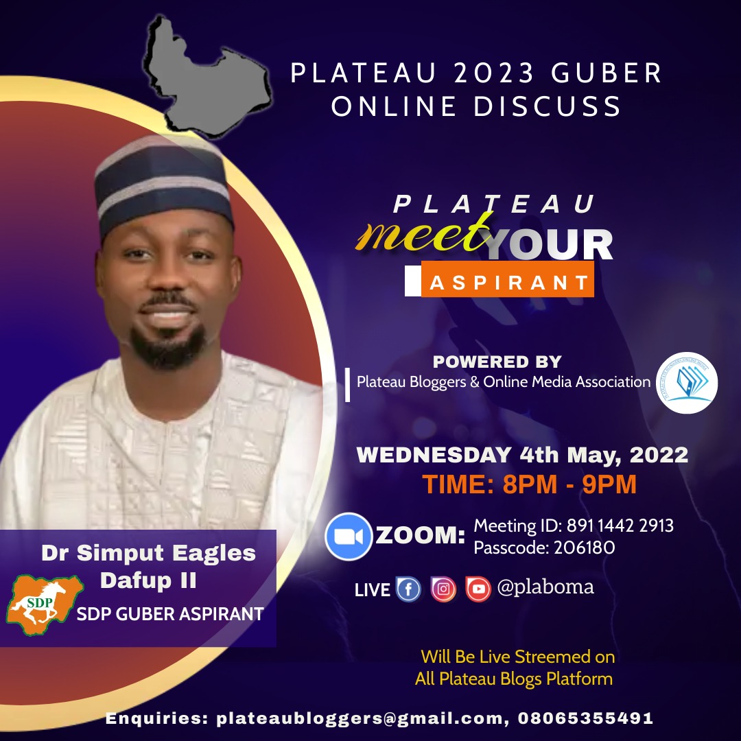 2023 Plateau Guber Discuss: Dr. Simput Eagles, Opens up on Strategic Measures for Plateau State 