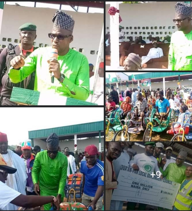 Nigeria @ 62: Qua’an-Pan LGC Launches Drug Revolving Scheme, Distributes Relief/Empowerment to Groups