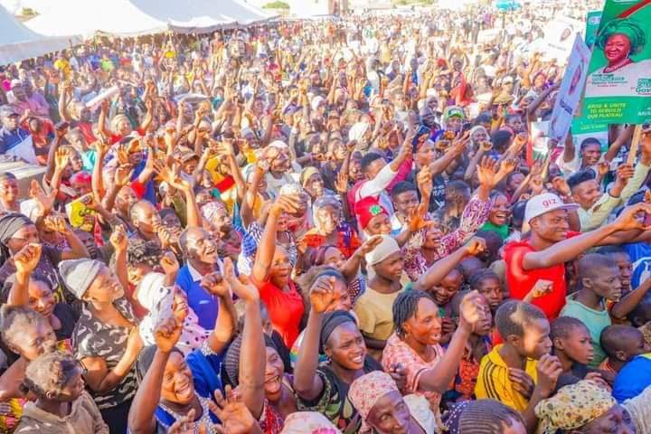 Massive Crowd as Hon. Bagos Flags off Campaign in Vwang, Jos South