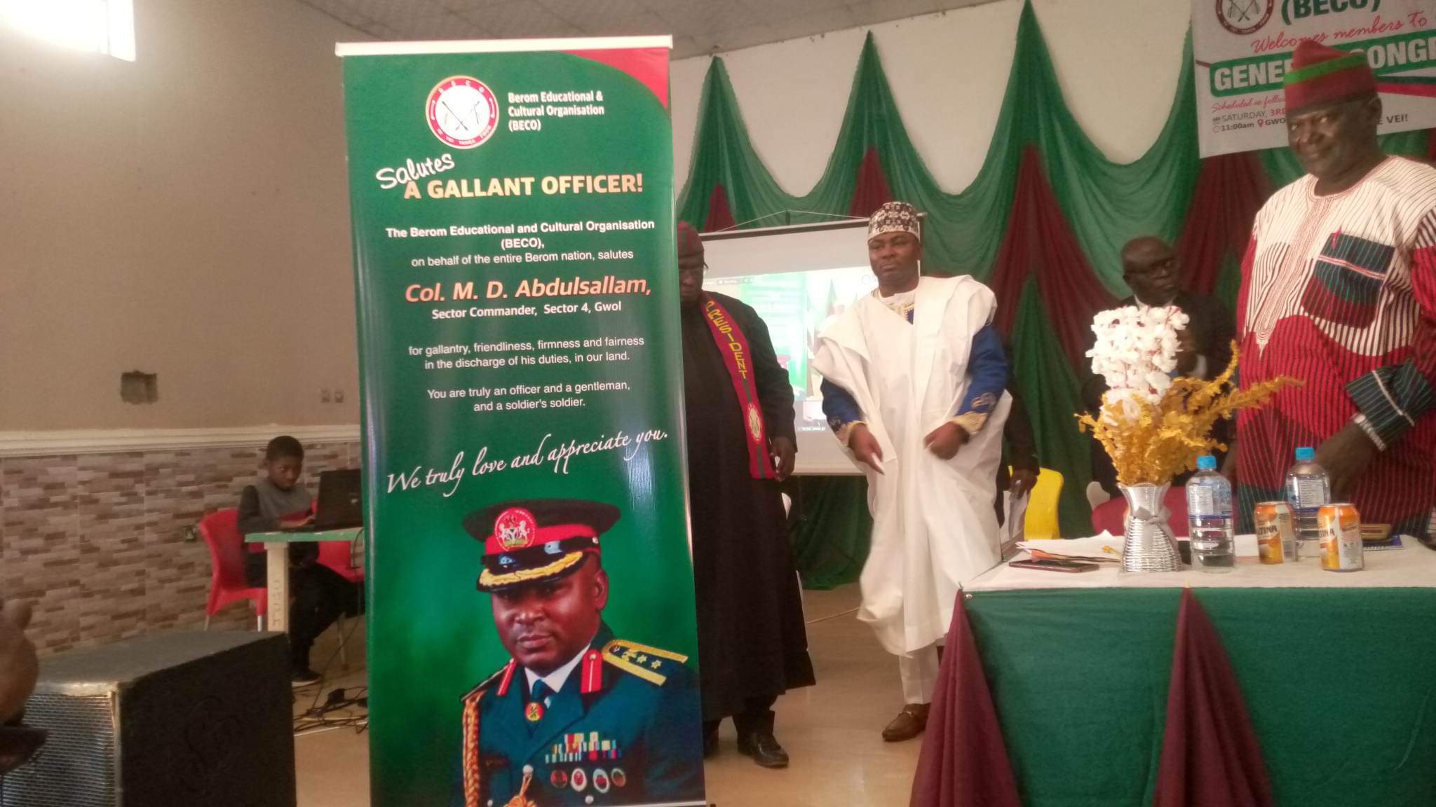 Berom Nation Honours Col. Murtala Abdulsalam With Distinguished Star Award, Lauds His Patriotism and Professionalism