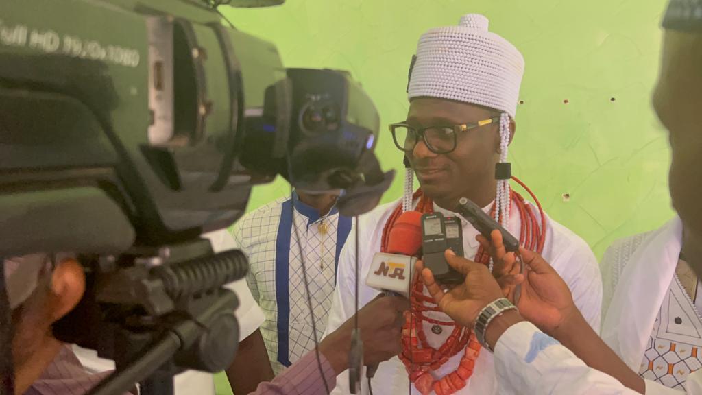 Bayelsa Monarch Celebrates with the Emir of Zazzau, Ambassador Ahmed Nuhu Balami on his 3rd Years Anniversary on the throne, Commensurates with the Emir over Zaria Mosque Collapse