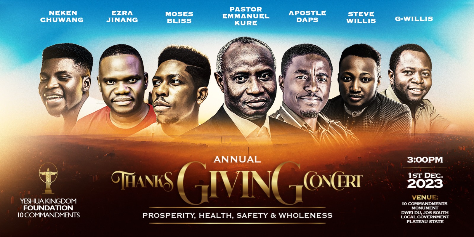 10 Commandments Annual Thanksgiving Concert in Jos Plateau to Hold 1st December