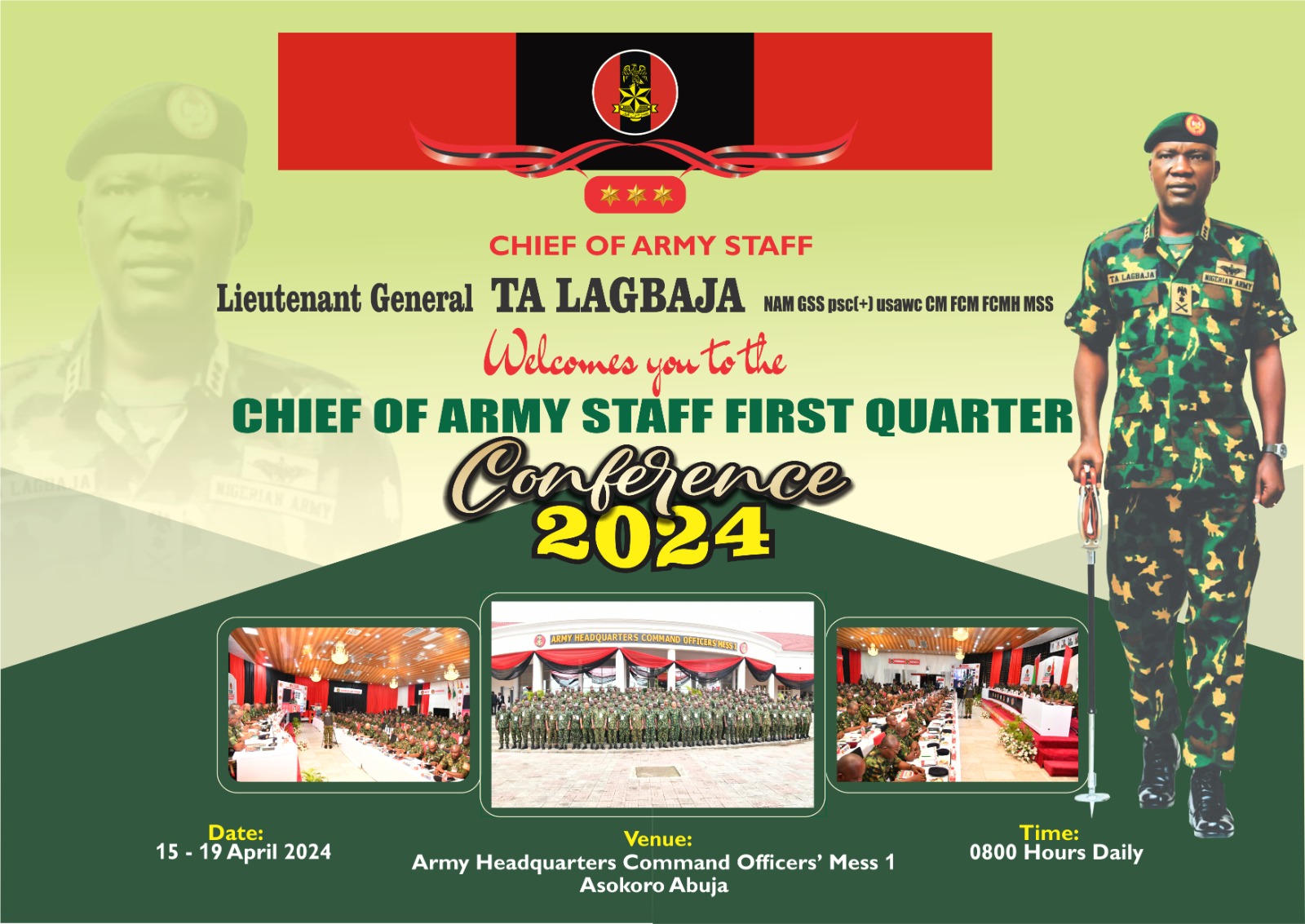 Nigerian Army Set to Hold Chief of Army Staff First Quarter Conference 2024
