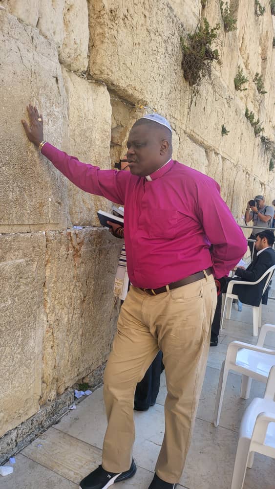 NCPC Boss, Bishop Stephen Adegbite Prays for Peace and Prosperity at the Wailing Wall, Jerusalem