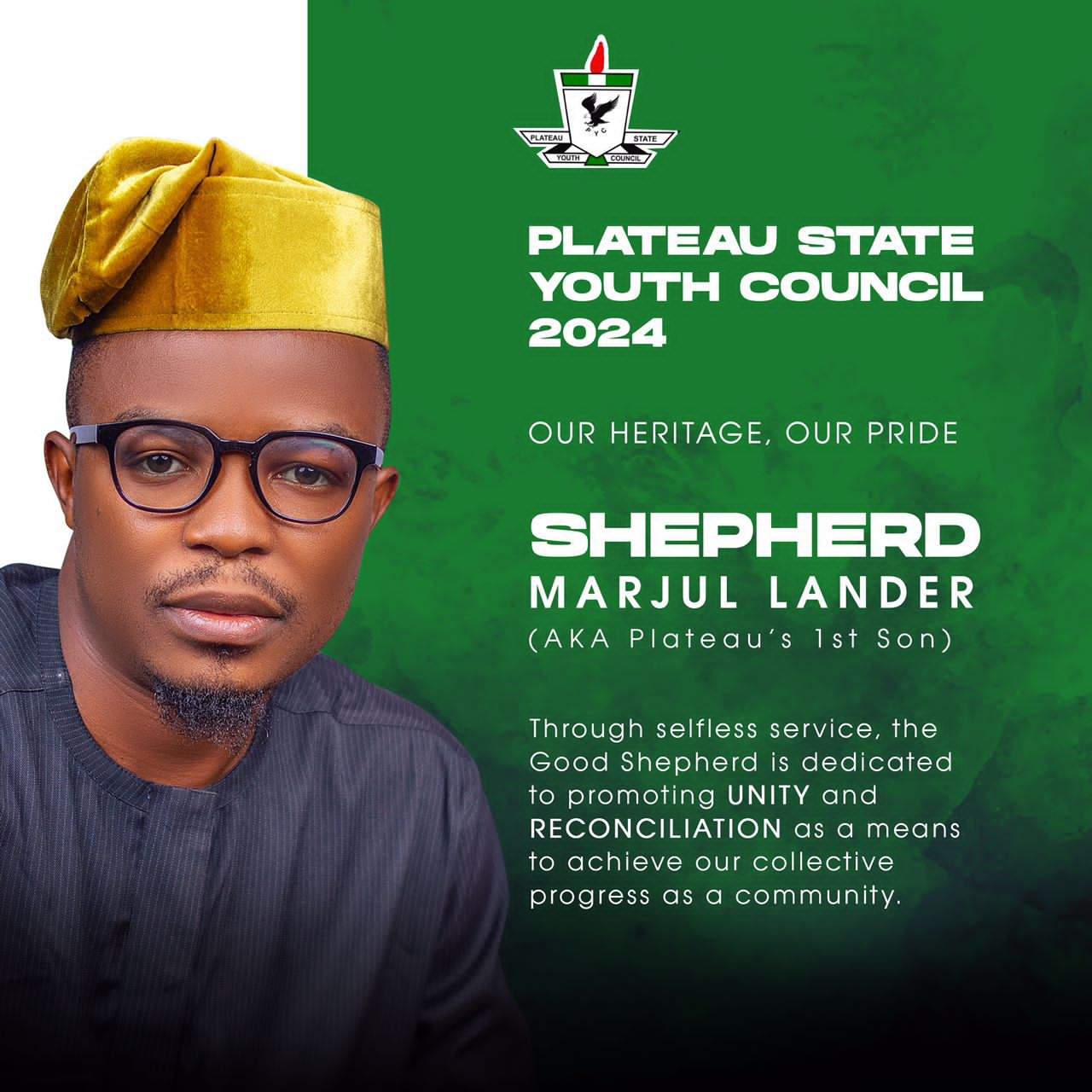 Shepherd Lander “Plateau 1st Son” Eyes Plateau Youth Council (PYC) Position