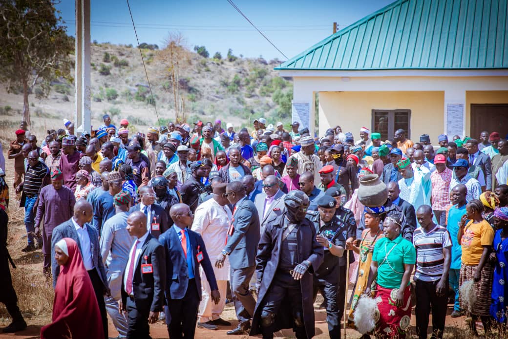 Gov. Mutfwang Vows to Maintain Sustainable Security in Plateau State, Inspects Mobile Police Barracks in Gashish and Proposed Site in Kwall