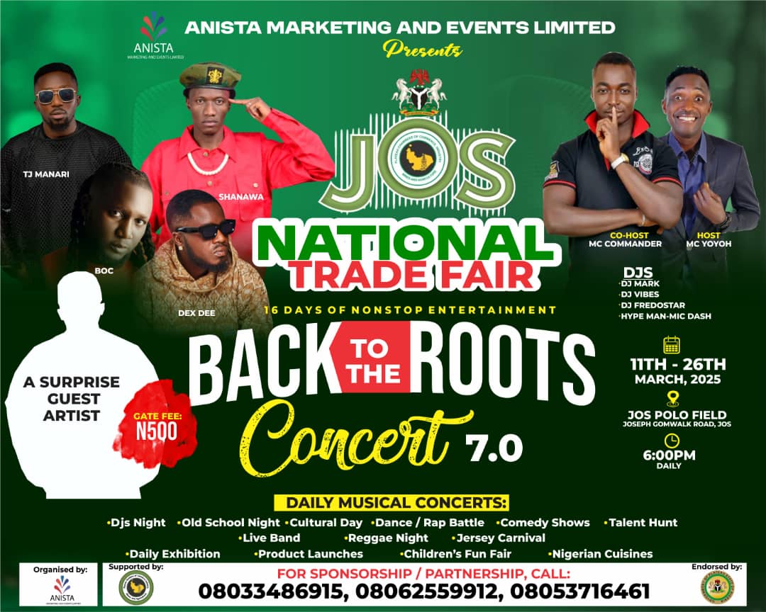 Jos Trade Fair 2025 to Feature ‘Back To The Roots’ Daily Musical Concert at Jos Polo Field