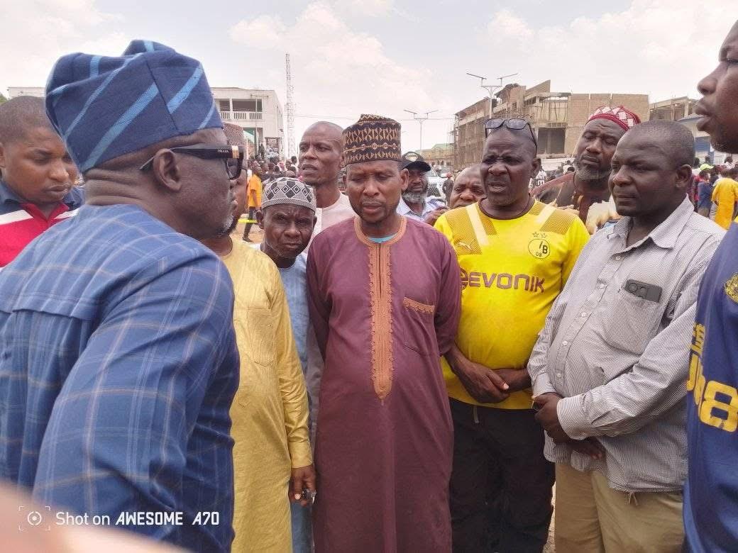 Fire outbreak: Hon. Daniel Asama Ago Visits Burnt Jos Terminus Market, Calls for Urgent Intervention