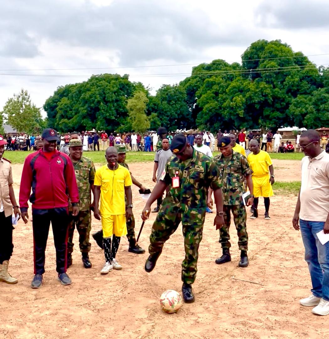 Maj. Gen. Oyinlola Graces Grand Finale of Commander Operation Safe Haven Unity Football Tournament, Preaches Peaceful Coexistence in Southern Kaduna