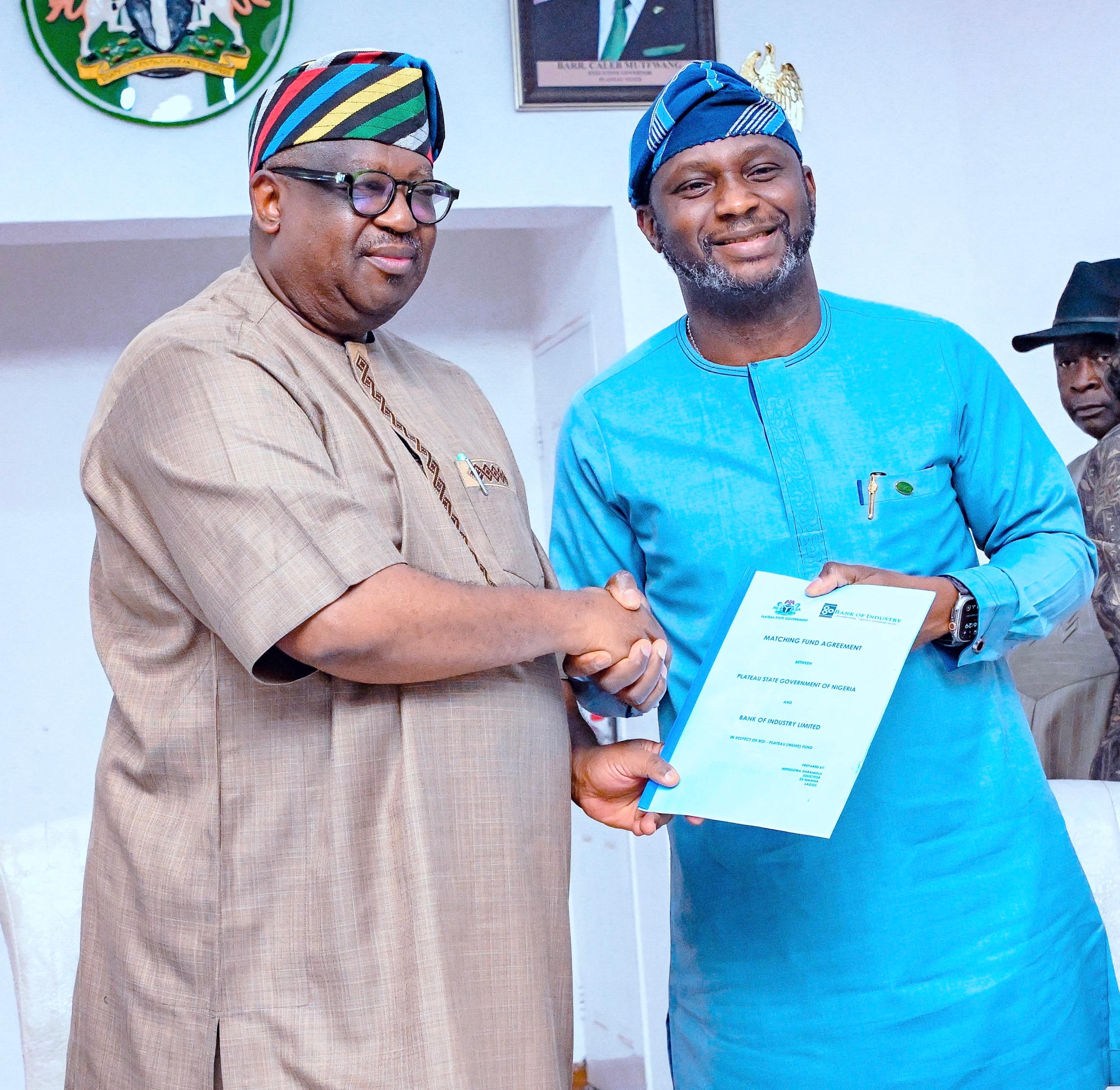 Gov Mutfwang Signs N4bn MOU with Bank of Industry to Foster MSMEs and Empower Livelihoods in Plateau